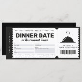 Restaurant Reservation Voucher Certificate (Voorkant / Achterkant)