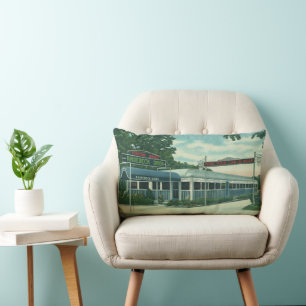  restaurant, Retro Rhinebeck Roadside Diner Kussen