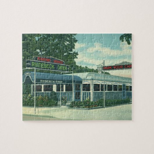  restaurant, Retro Rhinebeck Roadside Diner Legpuzzel (Horizontaal)