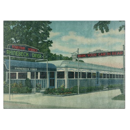 restaurant, Retro Rhinebeck Roadside Diner Snijplank (Voorkant)