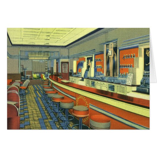  restaurant, Retro Roadside Diner Interior (Voorkant Horizontaal)
