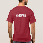 Restaurant Server T-Shirt Uniform Custom Name Logo (Achterkant)
