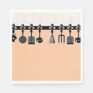 Restaurant servetten met keukengerei