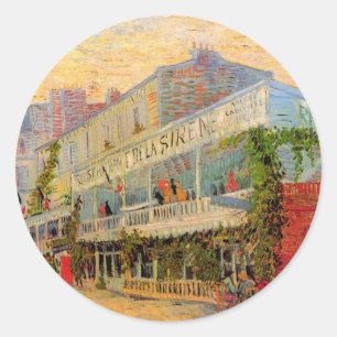 Restaurant Sirene, Asnières door Vincent van Gogh Ronde Sticker