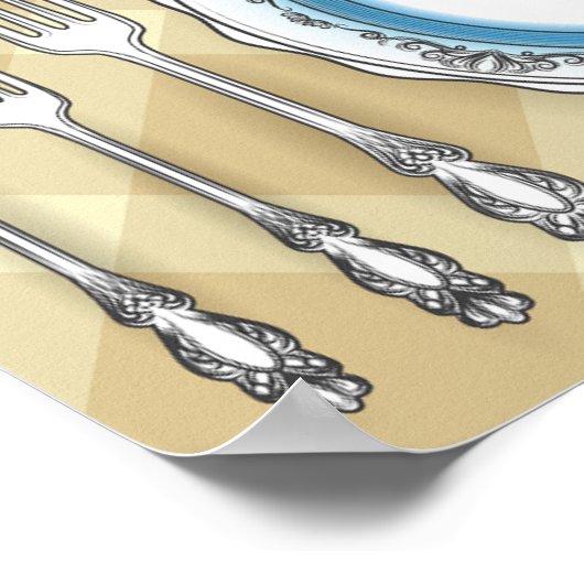 Restaurant Table Setting Poster (Hoek)