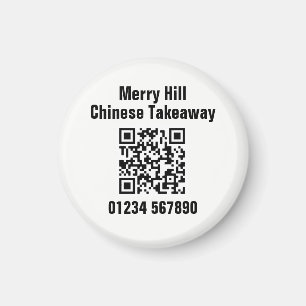 Restaurant-Takeaway Online Menu QR-code Magneet