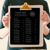 Restaurant Takeout | Menu Black Logo-Takeaway