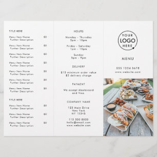 Restaurant Takeout   Menu photo moderne