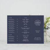 Restaurant Takeout | Menu Reprise du logo bleu mar (Debout devant)