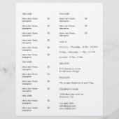 Restaurant Takeout | Minimalistisch menu Logo (Achterkant)