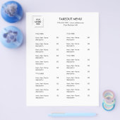 Restaurant Takeout | Minimalistisch menu Logo (Enkel)