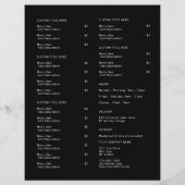 Restaurant Takeout Restauration Black Logo Menu (Dos)