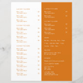Restaurant Takeout Restauration Logo Orange Menu (Dos)