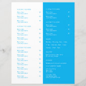 Restaurant Uithalen Catering Logo Ocean Blue Menu (Achterkant)