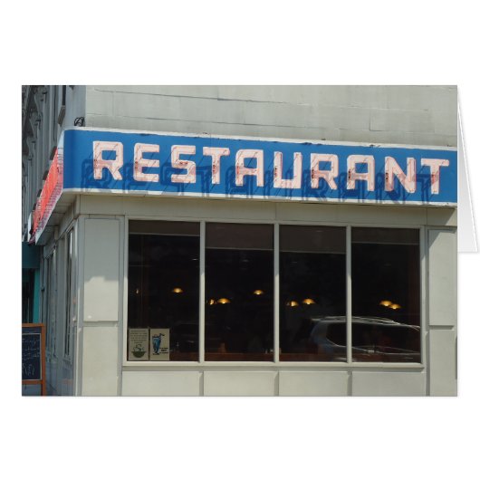 Restaurant, UWS Manhattan, Carte de voeux NYC (Devant horizontal)