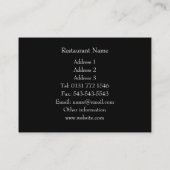 Restaurant Visitekaartje (Achterkant)