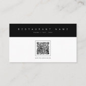 Restaurant Visitekaartje en Online Orde QR Code (Achterkant)