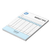 Restaurant Weekly Mini Tips Tracker Notepad Notitieblok (Gedraaid)