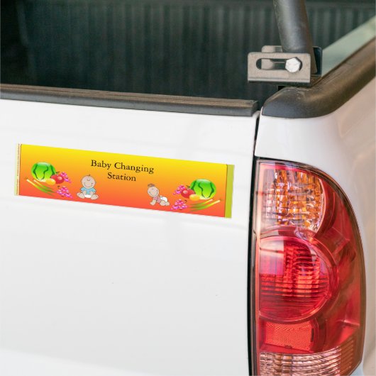 Restaurantbenodigdheden, Baby die stationsticker v Bumpersticker (Op Truck)