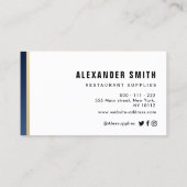 restaurantbenodigdheden voor blauwhelmen visitekaartje (Achterkant)