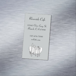 Restaurante Bestek Aangepaste Magnetische Kaart Magnetisch Visitekaartje