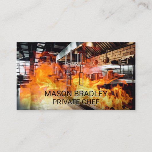Restaurantkeuken | Brand Visitekaartje (Voorkant)