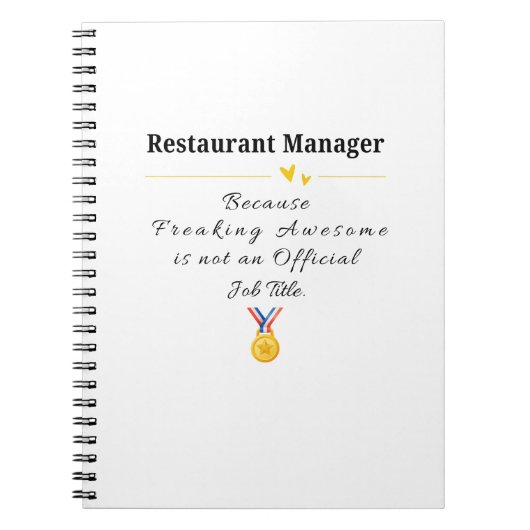 Restaurantmanager Notitieboek (Voorkant)