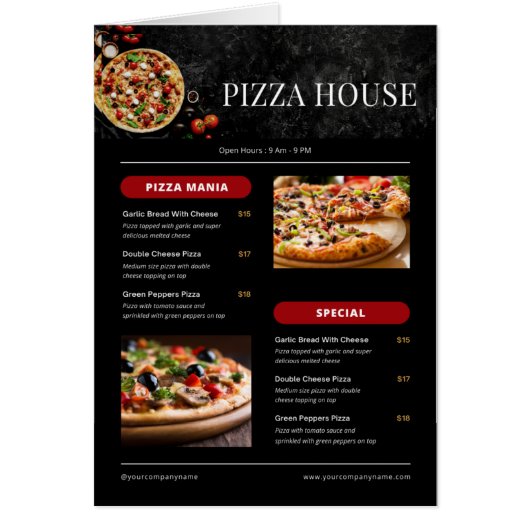 restaurantmenu (Voorkant)