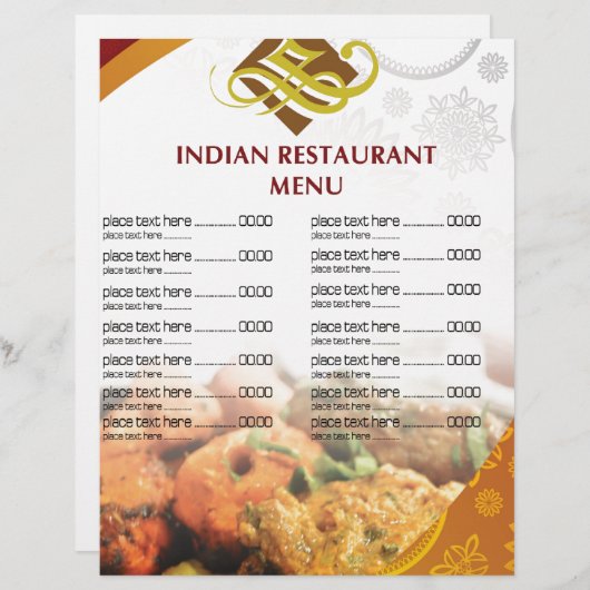 Restaurantmenubrochures (Voorkant / Achterkant)