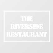 Restaurantnaam op een Windows Cling Raamsticker (Vel)