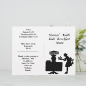 Restaurants, Enfants Menu Personnaliser (Debout devant)