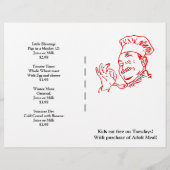 Restaurants, Enfants Menu Personnaliser (Dos)