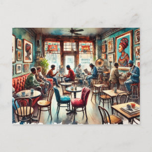 Restaurants in de buurt van Chicago Bronzeville Briefkaart