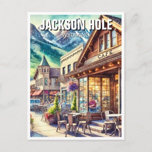 Restaurants in de buurt van Jackson Hole Wyoming Briefkaart (Voorkant)