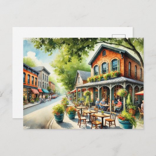 Restaurants in de buurt van Nashville Indiana Briefkaart (Voorkant / Achterkant)