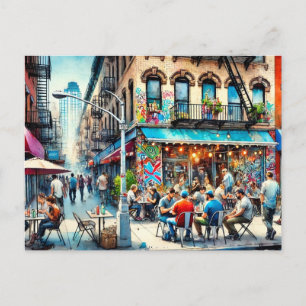Restaurants in de buurt van New York Bronx Briefkaart