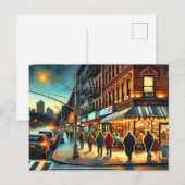 Restaurants in de buurt van New York Bronx Briefkaart (Voorkant / Achterkant)