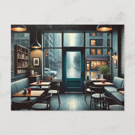 Restaurants in de buurt van Rainy Seattle Briefkaart (Voorkant)