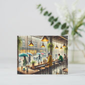 Restaurants in de buurt van Rainy Seattle Briefkaart (Staand voorkant)