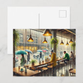 Restaurants in de buurt van Rainy Seattle Briefkaart (Voorkant / Achterkant)