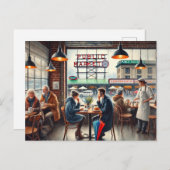 Restaurants in de buurt van Rainy Seattle Briefkaart (Voorkant / Achterkant)