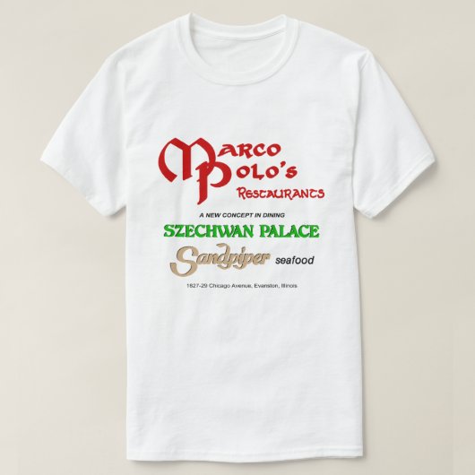 Restaurants in Marco Polo, Evanston, IL T-shirt (Design voorkant)