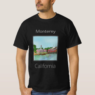 Restaurants op Pilings, Monterey Bay, Californië T-shirt