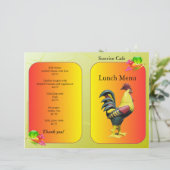 Restaurants Supplies Lunch Menu Sunrise Rooster (Staand voorkant)