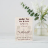 Restaurants Visitekaartjes (Staand voorkant)
