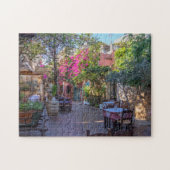 Restauranttafels in Chania, Kreta, Griekenland Legpuzzel (Horizontaal)
