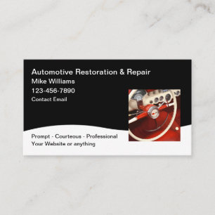 Restauratie en verkoop van auto's visitekaartje