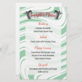 Restauration à la menthe de Noël menu du dîner (Devant / Derrière)