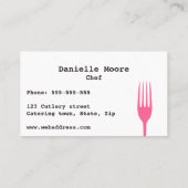 Restauration élégante ou carte de visite chef (Dos)