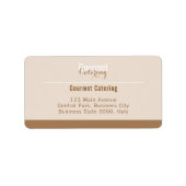 Restauration gastronomique Étiquette de adresse d' (Devant)